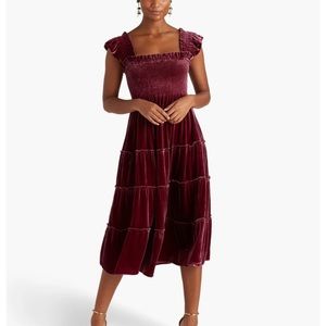 BNWT Hill House Ellie Nap Dress - Burgundy Velvet XS
